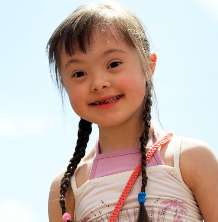 Foster Child Girl with Pigtails